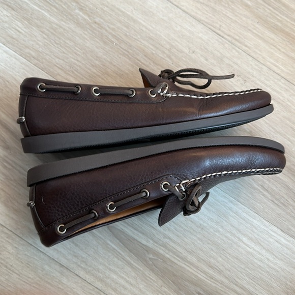 J. Crew Men's Dark Brown Leather Slip-On Loafers NWOB - Picture 5 of 8